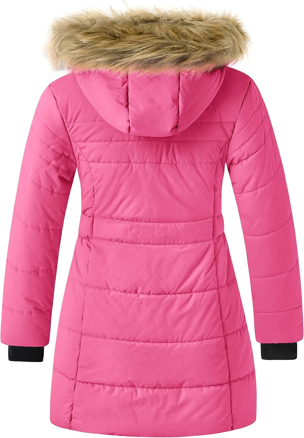 Girls' Long Winter Coat Parka Waterproof Warm Puffer Jacket